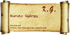 Kurutz György névjegykártya