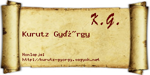 Kurutz György névjegykártya
