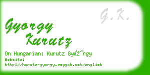 gyorgy kurutz business card